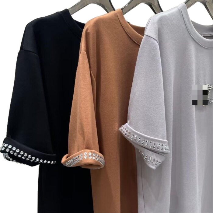 Luxury Short-Sleeved T-shirt And Trousers For Women - Image 5