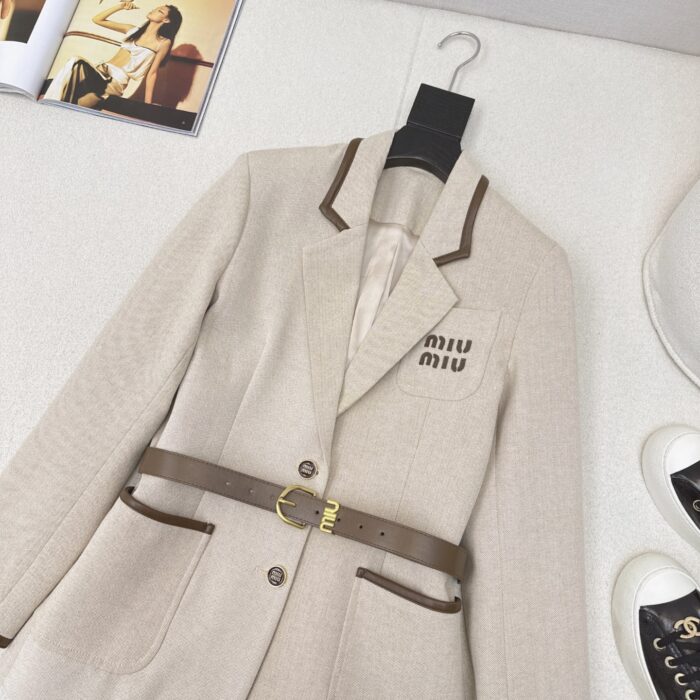 Casual Belted Blazer For Women - Image 2