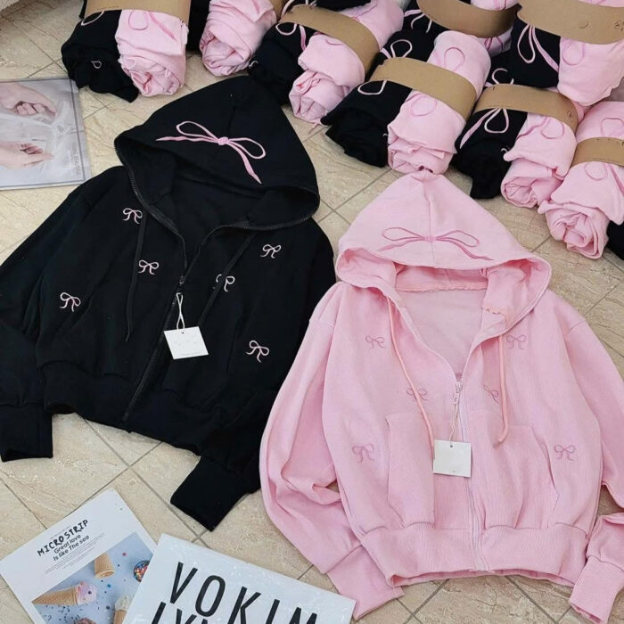 Trendy Bow Hoodies For Women - Image 1
