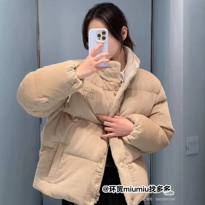 Casual Warm Crop Bomber Jackets For Women - Image 3