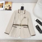 Casual Belted Blazer For Women