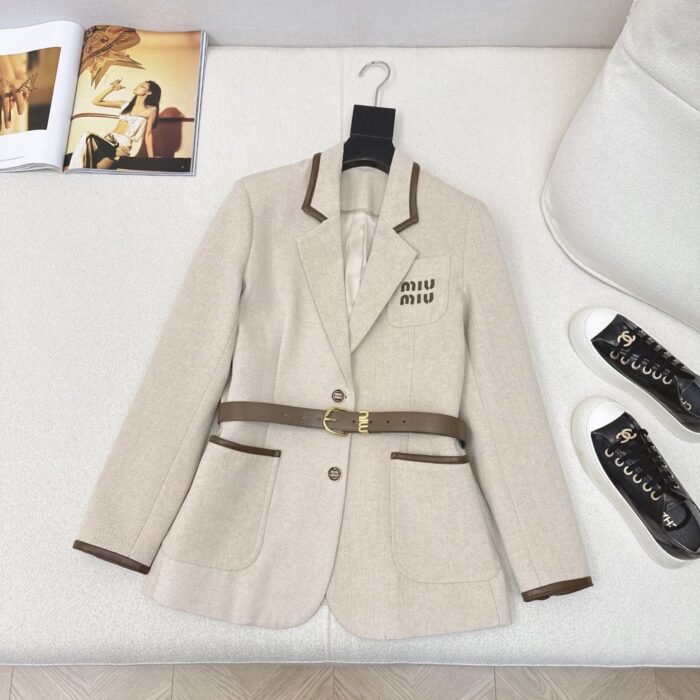 Casual Belted Blazer For Women - Image 1