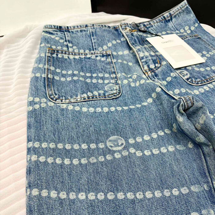 Trendy Pearl Chain Jeans For Women - Image 4
