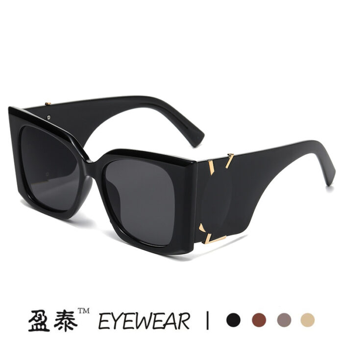New European and American fashion retro large frame butterfly cat-eye sunglasses cross-border ins style versatile sunglasses women's high-end - Image 1