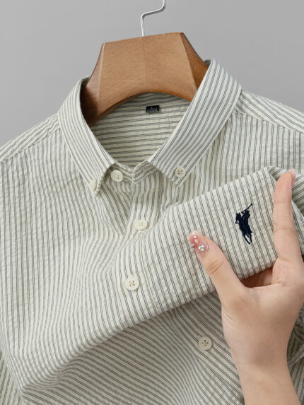 100% Cotton Striped Shirt For Men